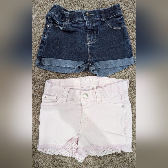 2t shorts cat & jack glitter jean and lace eyelet - Picture 1 of 10
